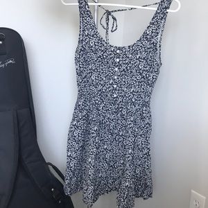 Summer Navy Floral Dress
